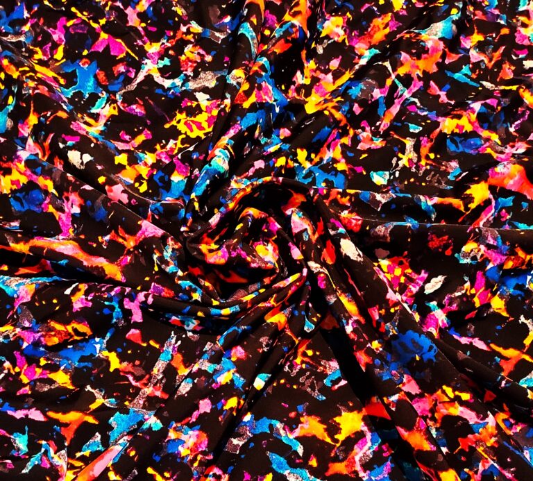 Colorful abstract pattern on fabric