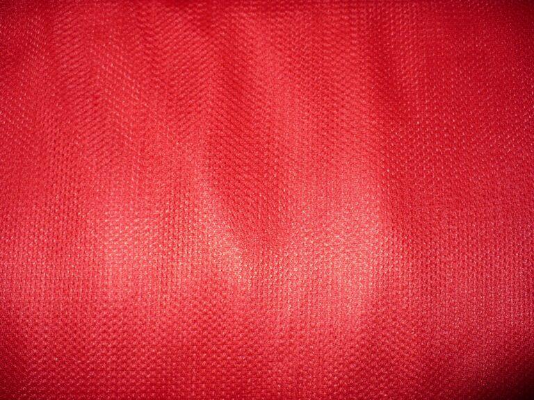 Red textured fabric close-up pattern