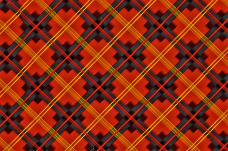 Red and yellow geometric plaid pattern