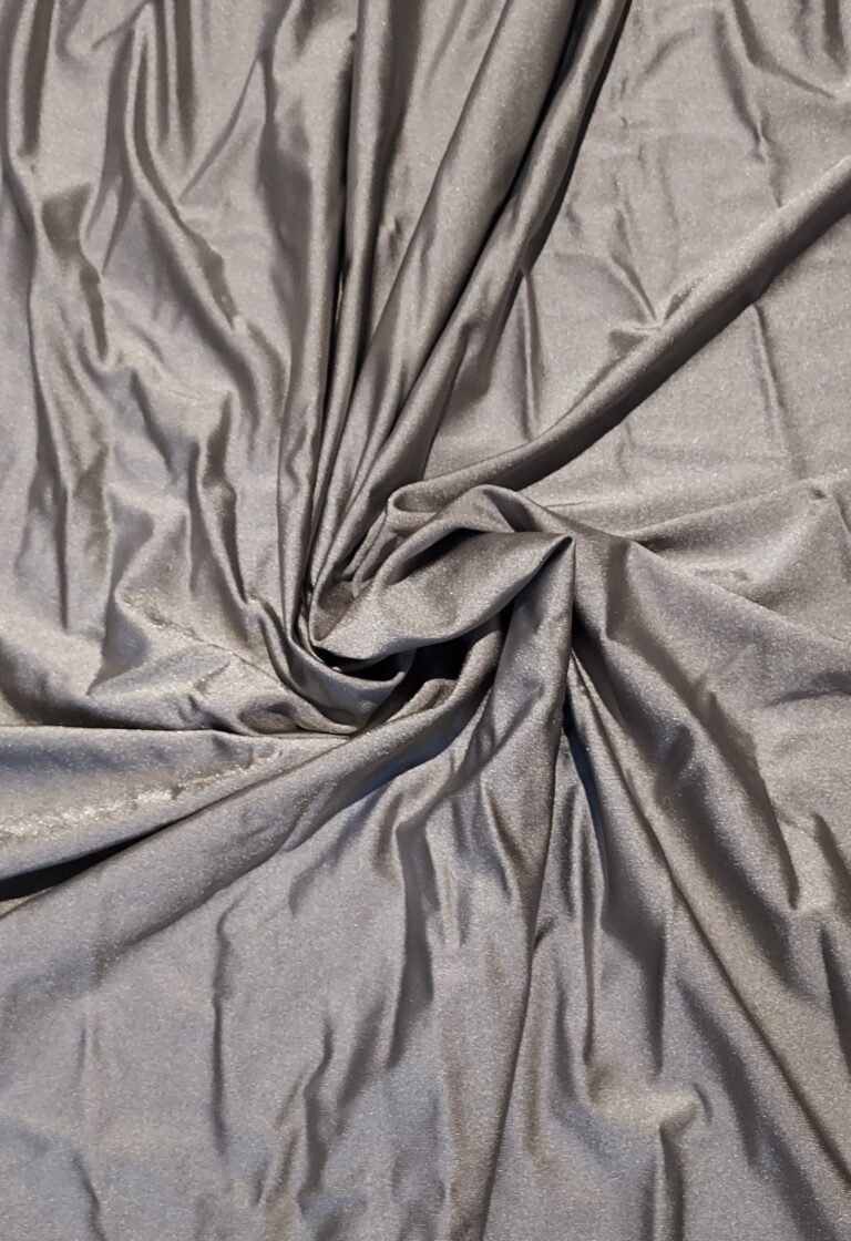 Gray fabric with gathered draping folds